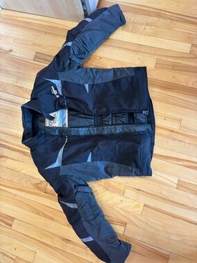 ICON Men's Black and Gray Performance Motorcycle Jacket